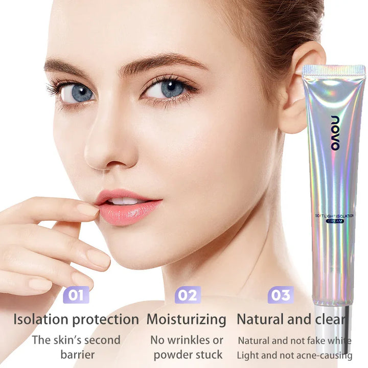Hyaluronic Moisturizing Primer & Base Cream-For Face & Body, Long-Lasting, Non-Greasy, Evens Out Skin Tone, Covers Imperfections