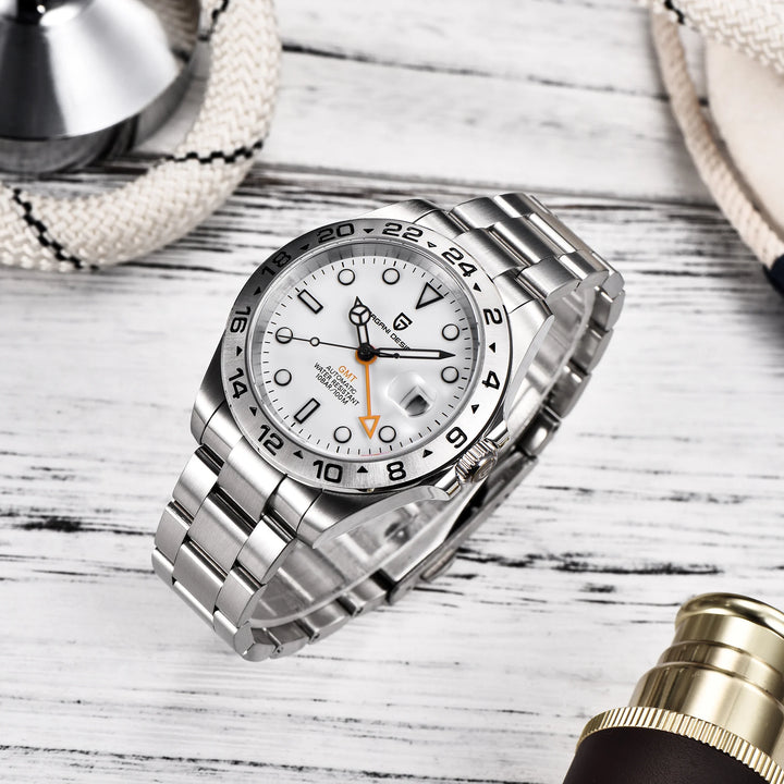 2024 PAGANI Design New Men's Automatic Mechanical Watches GMT Watch 42mm Sapphire Stainless Steel Waterproof Watch Reloj Hombre