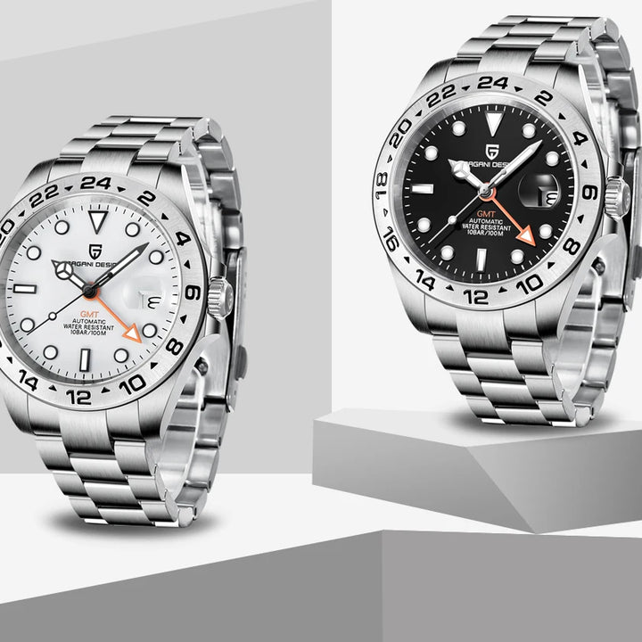 2024 PAGANI Design New Men's Automatic Mechanical Watches GMT Watch 42mm Sapphire Stainless Steel Waterproof Watch Reloj Hombre