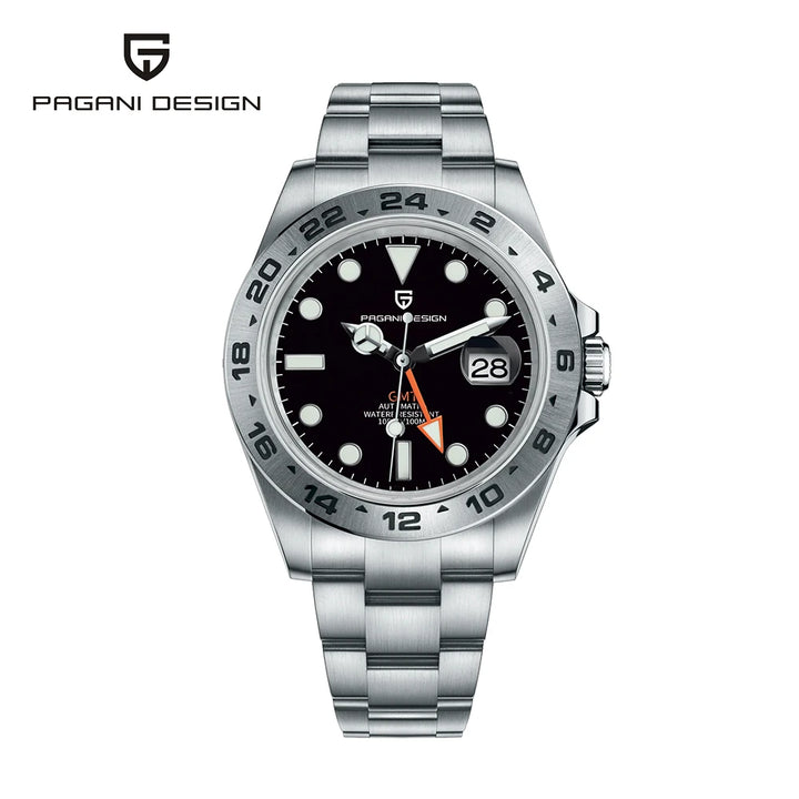 2024 PAGANI Design New Men's Automatic Mechanical Watches GMT Watch 42mm Sapphire Stainless Steel Waterproof Watch Reloj Hombre