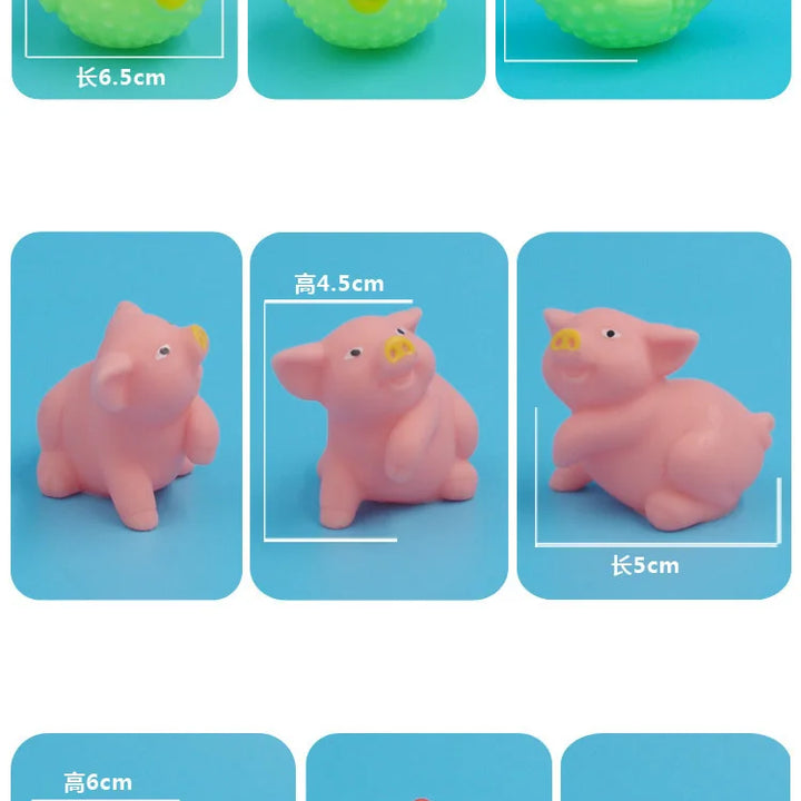 10 Pcs/Set Baby Cute Animals Bath Toy Swimming Water Toys Soft Rubber Float Squeeze Sound Kids Wash Play Funny Gift