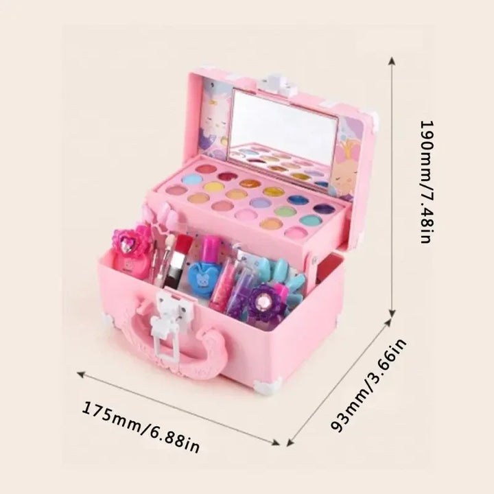 Kid Make Up Set Beauty Toy Cosmetics Playing Box Princess Makeup Girl Toy Play Set Lipstick Eye Shadow Safety Nontoxic Girl Gift