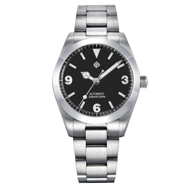 TERAMI New Mechanical Watches for Men NH35 Japan Movement Classic Sapphire Mirror 316L Stainless 200M Waterproof Automatic Clock