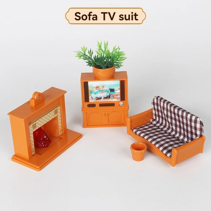 Children's simulated play house mini toy model ornaments