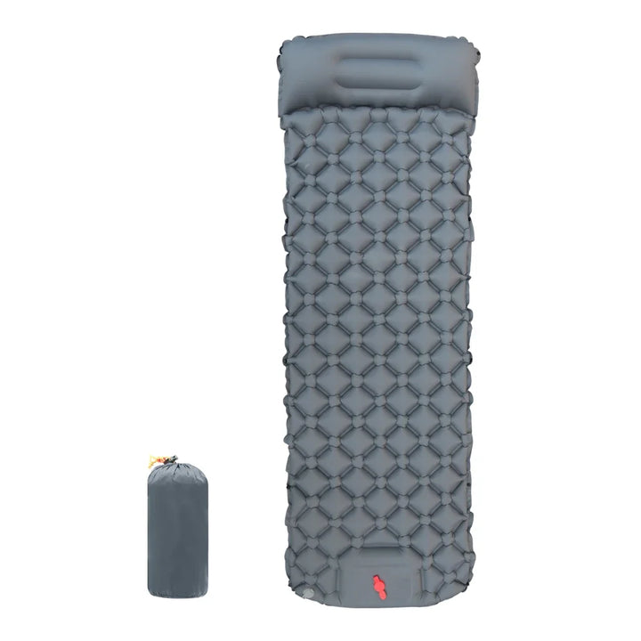 TPU Inflatable Camping Mat With Pillow Cushion, Outdoor Travel Sleeping Mat, Hiking And Mountaineering Self Inflating Mattress
