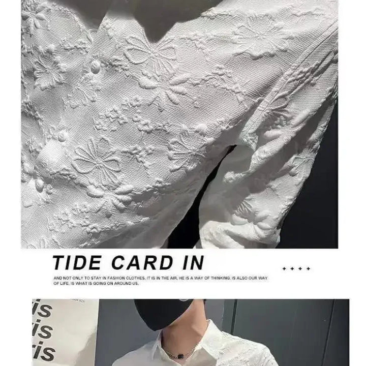 Shirts And Blouses For Men White Man Tops Plain Graphic Floral Clothing Korean Style Designer Fashion S Elegant Cheap Brand Cool