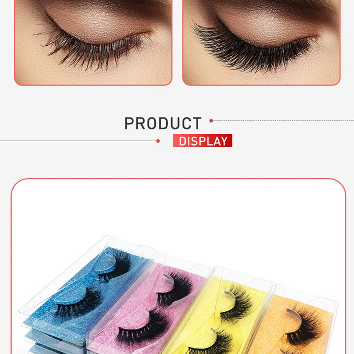 5Pairs 3D Mink Wholesale Eyelashes Lashes Handmade Fluffy Dramatic Lashes Cruelty Free False Eyelashes Makeup Lashes