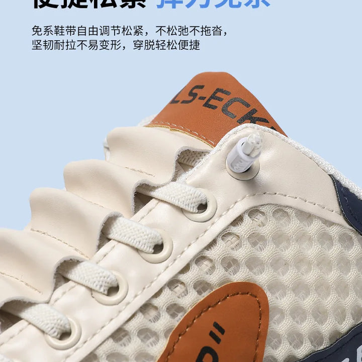 Men's Fashion Soft-soled Half Slippers Men Summer Trendy Bottom Casual Shoes Breathable Slip-on Shoes Sneakers Zapatos De Hombre