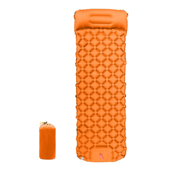 TPU Inflatable Camping Mat With Pillow Cushion, Outdoor Travel Sleeping Mat, Hiking And Mountaineering Self Inflating Mattress