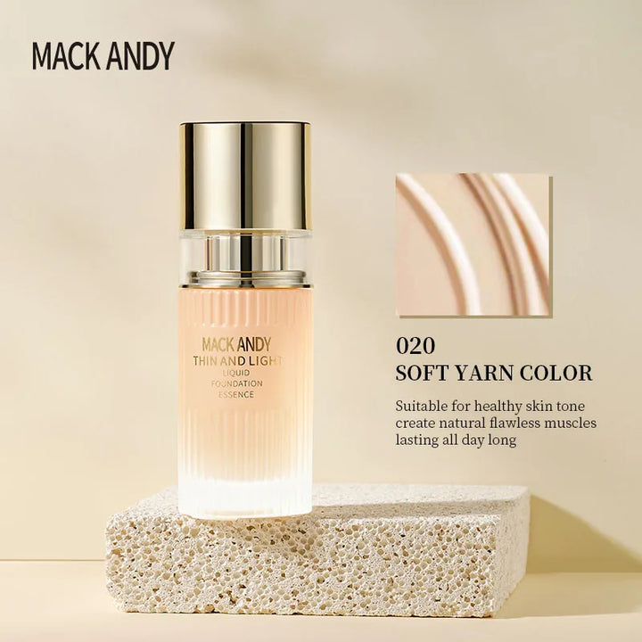 MACKANDY Serum Liquid Foundation Long-lasting Makeup, Full Coverage with Matte Finish, Radiant Formula for All Skin Types Vegan