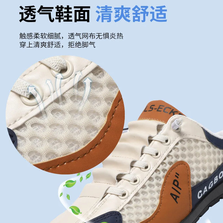 Men's Fashion Soft-soled Half Slippers Men Summer Trendy Bottom Casual Shoes Breathable Slip-on Shoes Sneakers Zapatos De Hombre