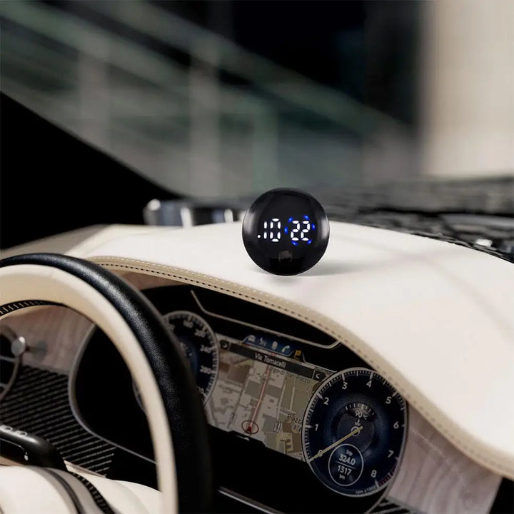 Car Clock Round Automotive Digital Clock Led Luminous Display Automotive Watch For Road Trip Long Travel Mini Digital Clock