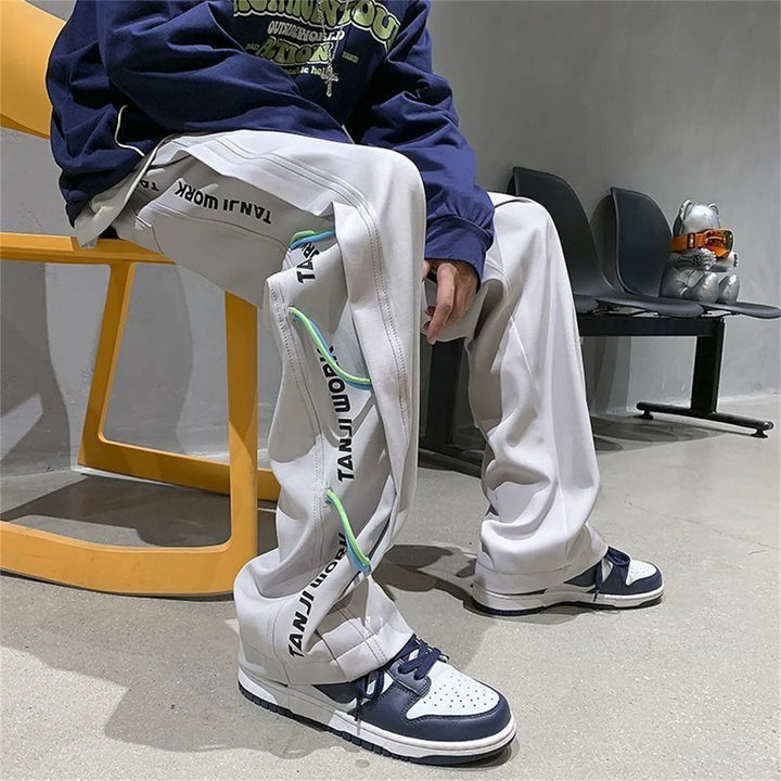 2025 New Fashion Trends Men's Casual Pants Processing Pants Thin Loose Oversized Elastic Breathable and Ventilated Pants