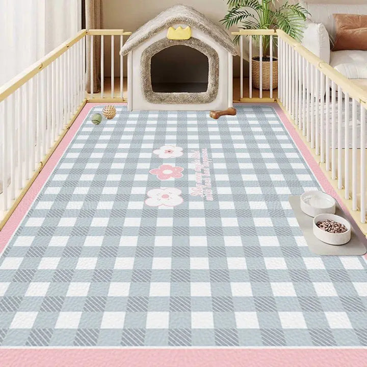 VIKAMA Pet Feeding MatLarge Size Pet Friendly Floor Mats Non-Slip Dirty Resistant Cat And Dog Carpet Soft And Comfortable