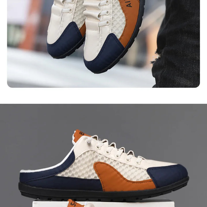 Men's Fashion Soft-soled Half Slippers Men Summer Trendy Bottom Casual Shoes Breathable Slip-on Shoes Sneakers Zapatos De Hombre