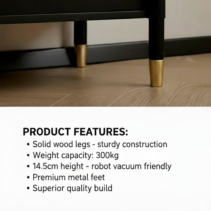 Vintage Aesthetic TV Stand With Glossy Wood Living Room Furniture Accessories Stylish Modern Storage Solution Your Bedroom