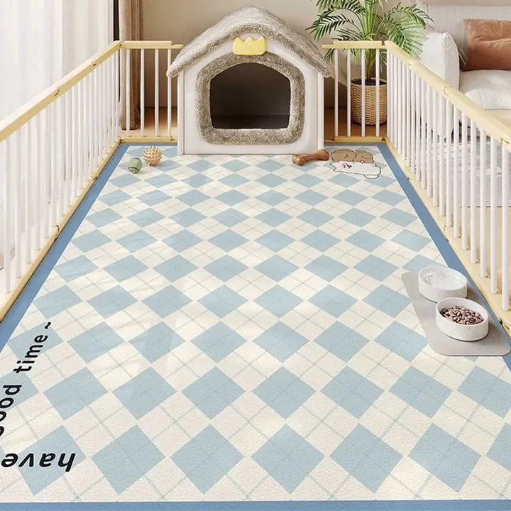 VIKAMA Pet Feeding MatLarge Size Pet Friendly Floor Mats Non-Slip Dirty Resistant Cat And Dog Carpet Soft And Comfortable