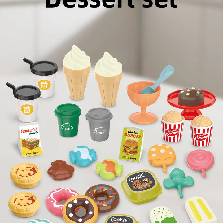 Children's toys: Pretend play, barbecue, fast food, pizza, sushi, afternoon tea, desserts, kitchen food, toy sets