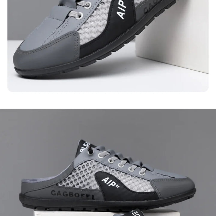 Men's Fashion Soft-soled Half Slippers Men Summer Trendy Bottom Casual Shoes Breathable Slip-on Shoes Sneakers Zapatos De Hombre