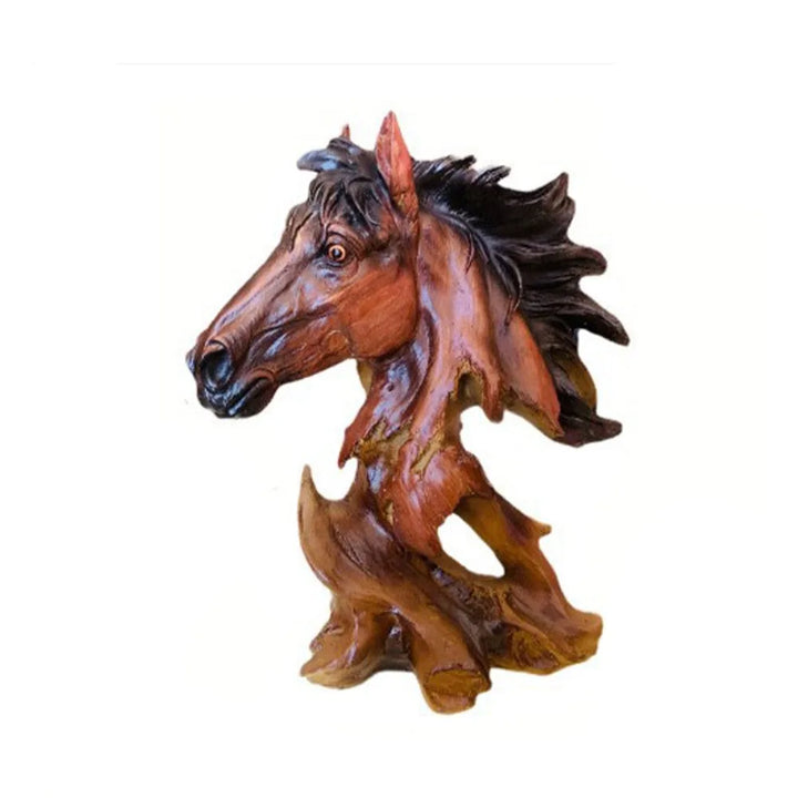 Resin Simulation Animal Statue Luxury Vivid Tiger Lion Head Ornament Retro Miniatures Figurine Sculpture Office