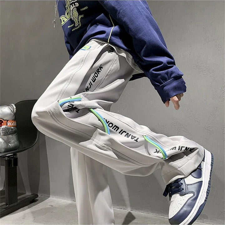 2025 New Fashion Trends Men's Casual Pants Processing Pants Thin Loose Oversized Elastic Breathable and Ventilated Pants
