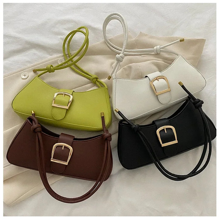 Bolsa de ombro feminina cor sólida popular pequeno saco tendência verão 2025 nova moda crossbody saco textura ombro axilas saco