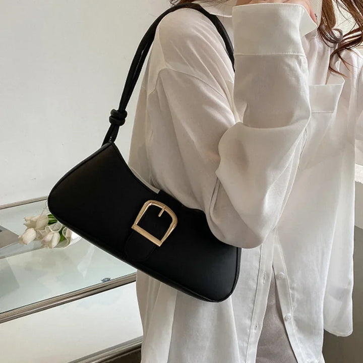 Bolsa de ombro feminina cor sólida popular pequeno saco tendência verão 2025 nova moda crossbody saco textura ombro axilas saco