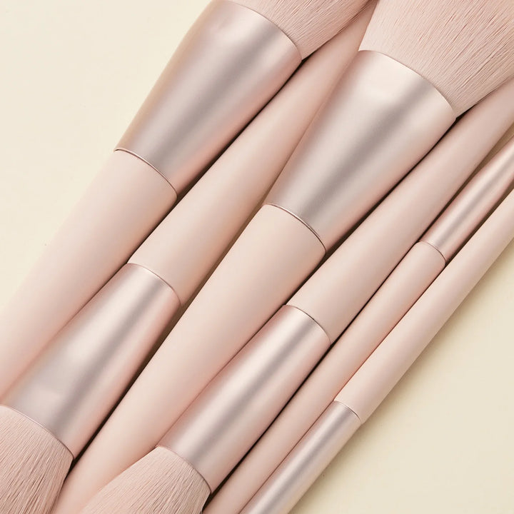 11 pcs Pink Makeup Brushes Set Vegan Eyebrow Eyelash Powder Synthetic Hair Foundation Brush Make Up Tools For Women