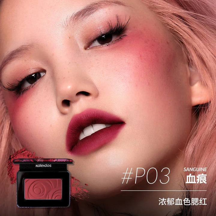 Kaleidos Blush Palette Makeup Waterproof Matte Finish For Cheek Facial Blusher On Vegan Korean Cosmetics Cruelty Free