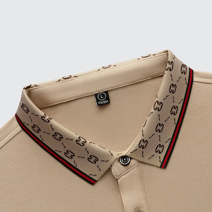 Men's Fashion 2025 Short sleeved Summer Polo Shirt High end Design Exquisite Ice Silk Embroidered Breathable T-shirt