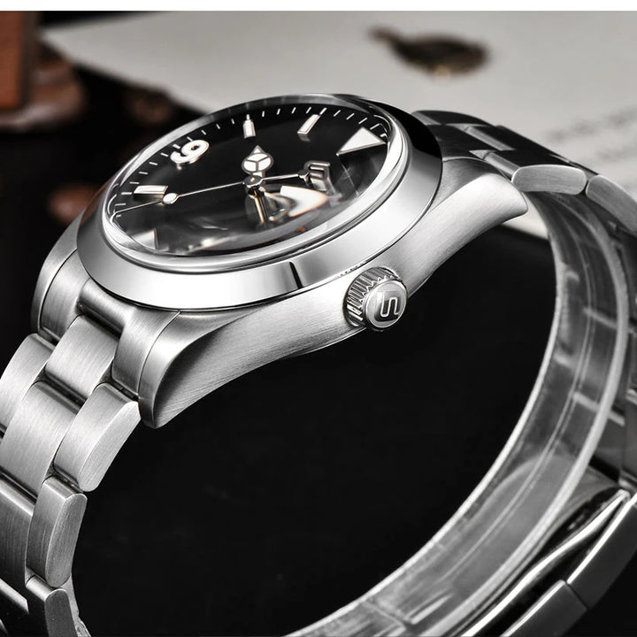 TERAMI New Mechanical Watches for Men NH35 Japan Movement Classic Sapphire Mirror 316L Stainless 200M Waterproof Automatic Clock