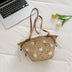 Summer Straw Handbag Boho Beach Shoulder Bag Woven Bucket Shopping Bag Handmade Rattan Bag Lady Top Handle Tote 2 set Handbag