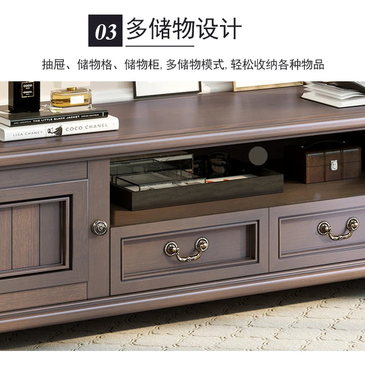 Vintage Aesthetic Tv Stand Retro Unique Designer Drawer Tv Stand Living Room Simple Moveis Para Tv Da Sala Luxury Furniture