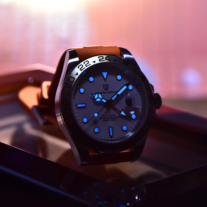 2024 PAGANI Design New Men's Automatic Mechanical Watches GMT Watch 42mm Sapphire Stainless Steel Waterproof Watch Reloj Hombre