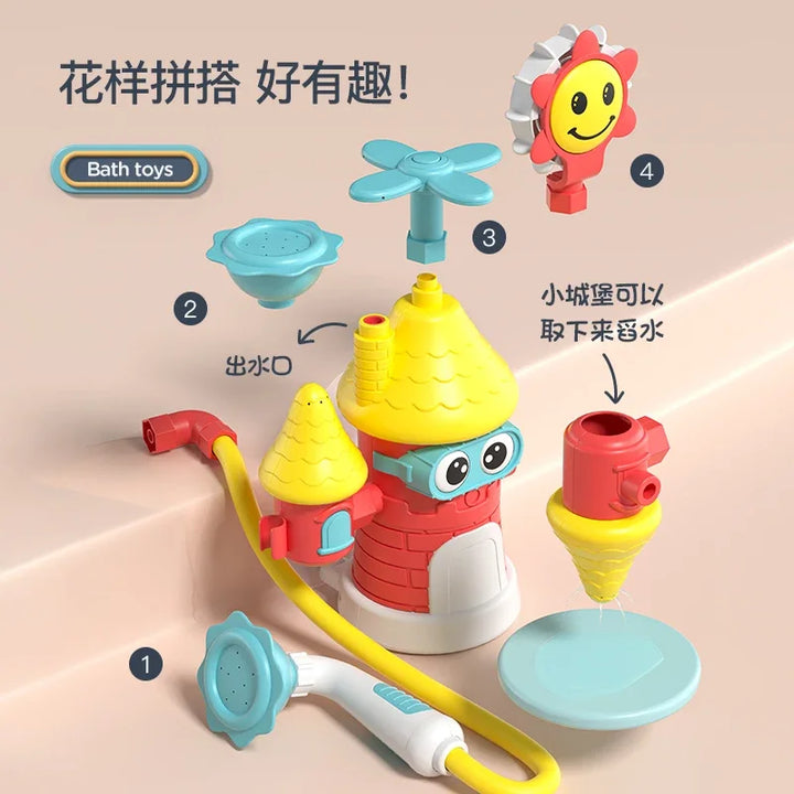 Baby Children's bath toys Water play toys Boys Girls bathing fun Electric water play artifact  Fun shower toy