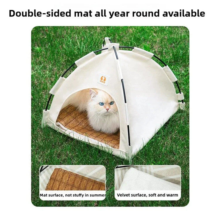 Pet Tent bed mats Breathable Collapsible Outdoor Firm and Durable Cat Nest Semi-enclosed Design Pet Products Supplies