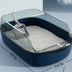 Cat Litter Box Semi-enclosed Thickening Kitty Sandbox High Side Splashproof Pet Bedpans Supplies Pet Toilet Kitten Tray Bedpan