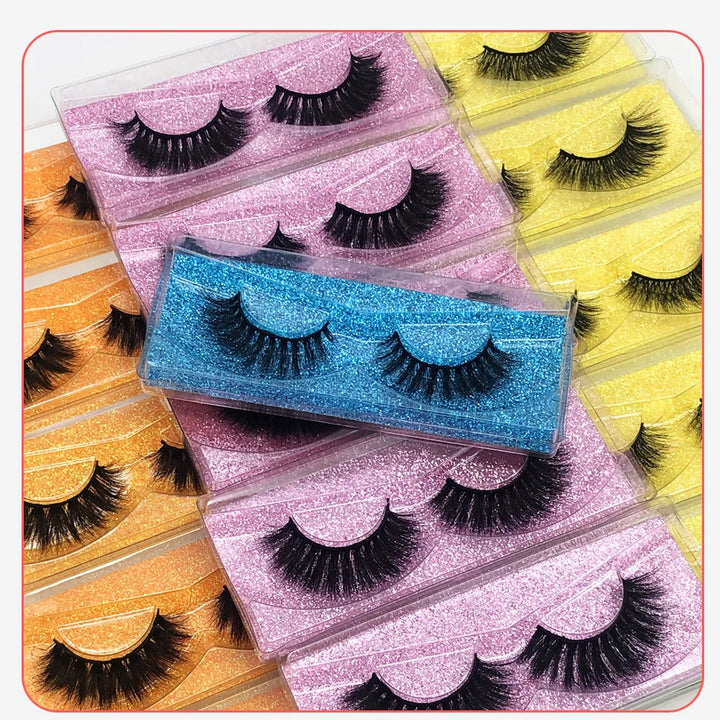 5Pairs 3D Mink Wholesale Eyelashes Lashes Handmade Fluffy Dramatic Lashes Cruelty Free False Eyelashes Makeup Lashes