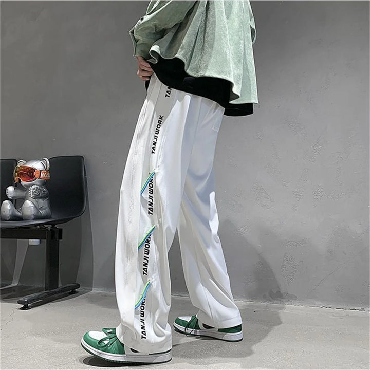 2025 New Fashion Trends Men's Casual Pants Processing Pants Thin Loose Oversized Elastic Breathable and Ventilated Pants