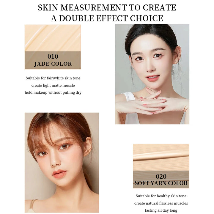 MACKANDY Serum Liquid Foundation Long-lasting Makeup, Full Coverage with Matte Finish, Radiant Formula for All Skin Types Vegan