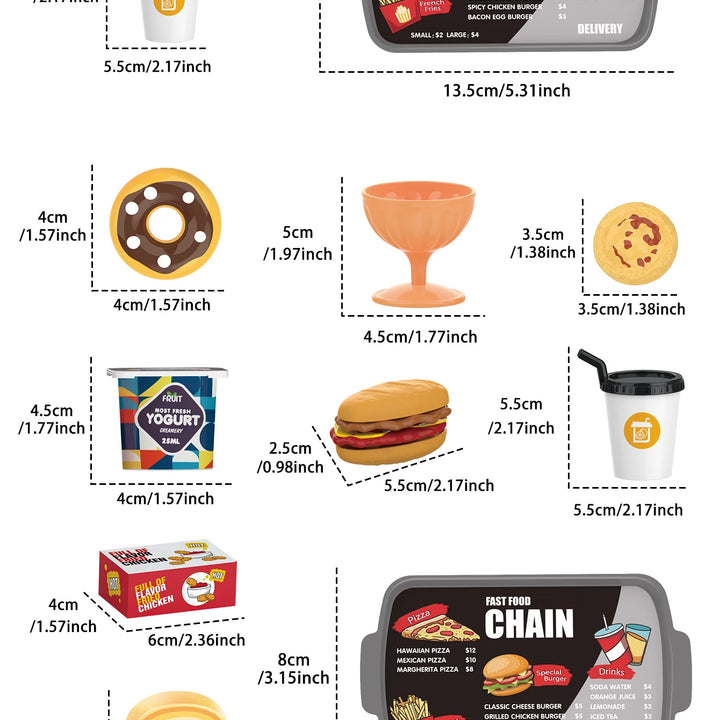 Children's toys: Pretend play, barbecue, fast food, pizza, sushi, afternoon tea, desserts, kitchen food, toy sets