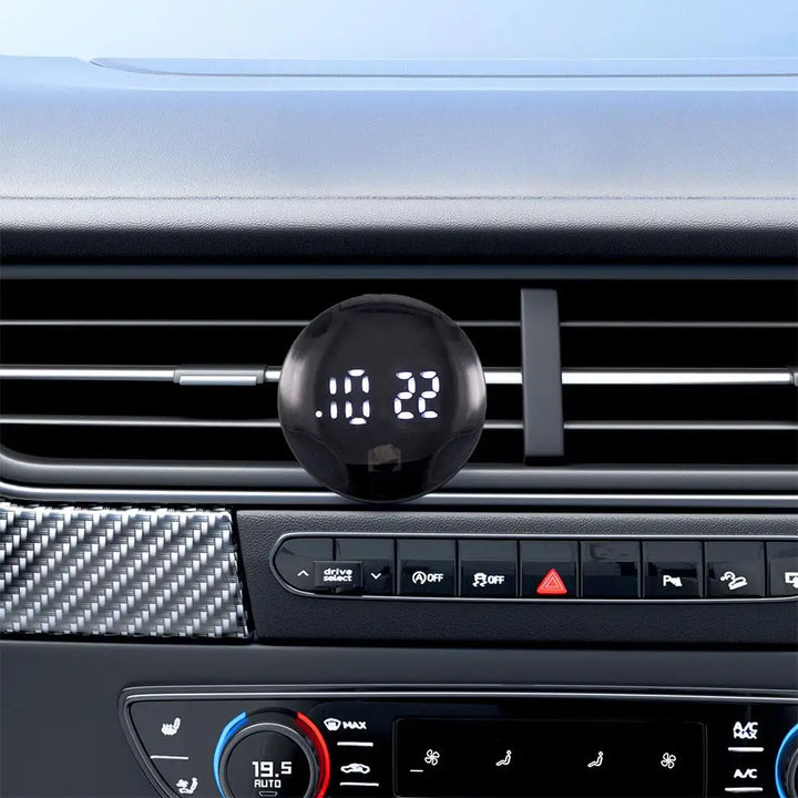 Car Clock Round Automotive Digital Clock Led Luminous Display Automotive Watch For Road Trip Long Travel Mini Digital Clock