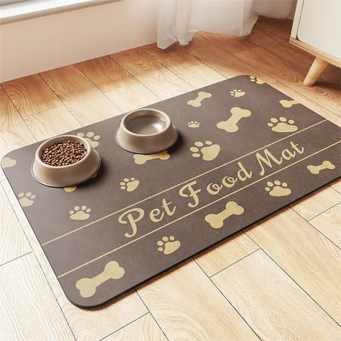 VIKAMA Pet Meal MATS Are Anti-slip, Water-absorbent, Easy to Maintain and Leak-proof. They Are Suitable for Both Dogs and Cats
