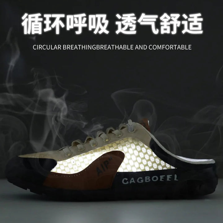 Men's Fashion Soft-soled Half Slippers Men Summer Trendy Bottom Casual Shoes Breathable Slip-on Shoes Sneakers Zapatos De Hombre