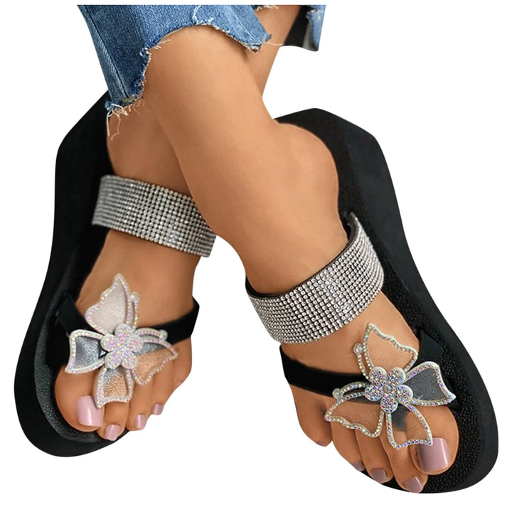 Sandalias Mujer Women Girls Pearl Flat Bohemian Style Casual Sandals Beach Shoes Wedges Slippers SandáLias Femininas