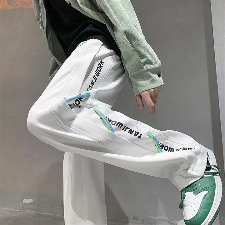 2025 New Fashion Trends Men's Casual Pants Processing Pants Thin Loose Oversized Elastic Breathable and Ventilated Pants