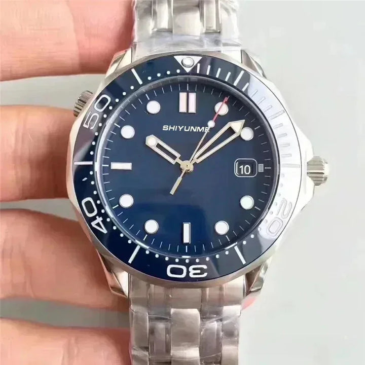 Men's Automatic Mechanical Watch Stainless Steel Black Blue Ceramic Bezel Sapphire Fully Functional World Time 904L