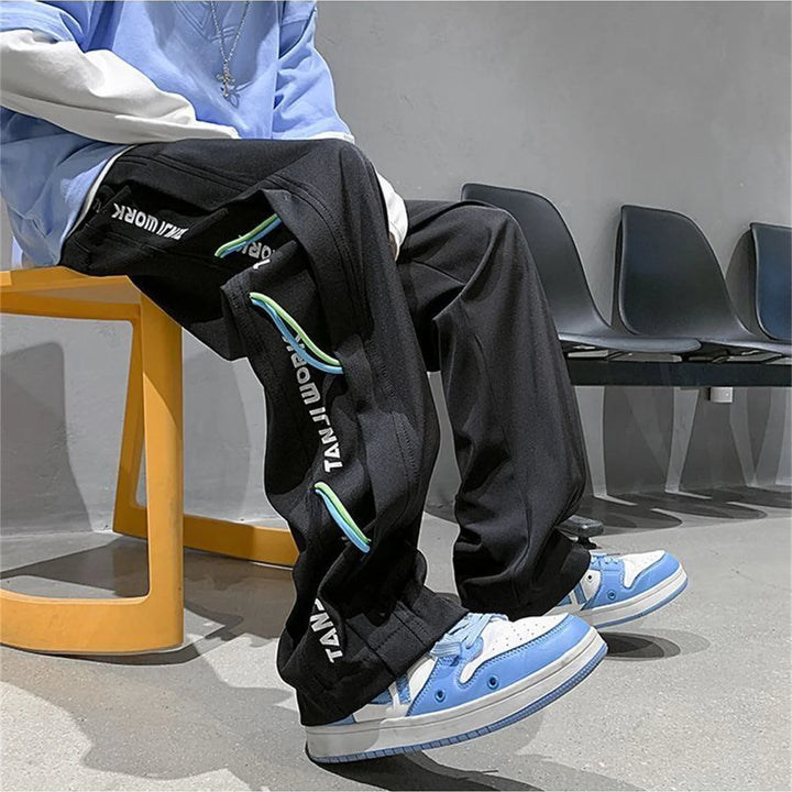 2025 New Fashion Trends Men's Casual Pants Processing Pants Thin Loose Oversized Elastic Breathable and Ventilated Pants