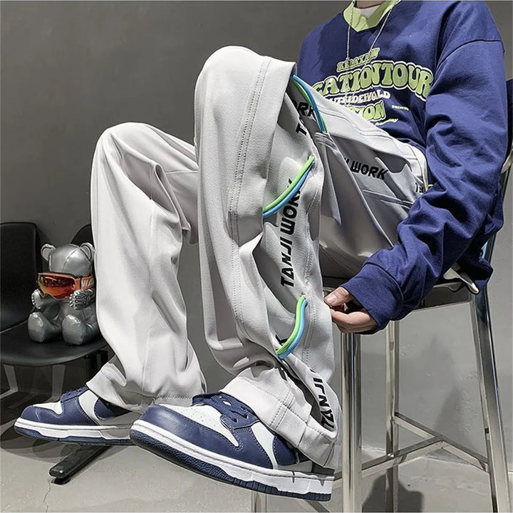 2025 New Fashion Trends Men's Casual Pants Processing Pants Thin Loose Oversized Elastic Breathable and Ventilated Pants
