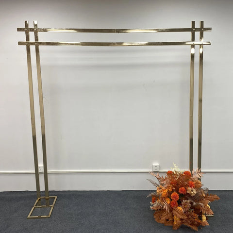 Wedding Square Frame Arch Backdrop Curtain Stand Flower Yarn Shelf Party Events Props DIY Decoration